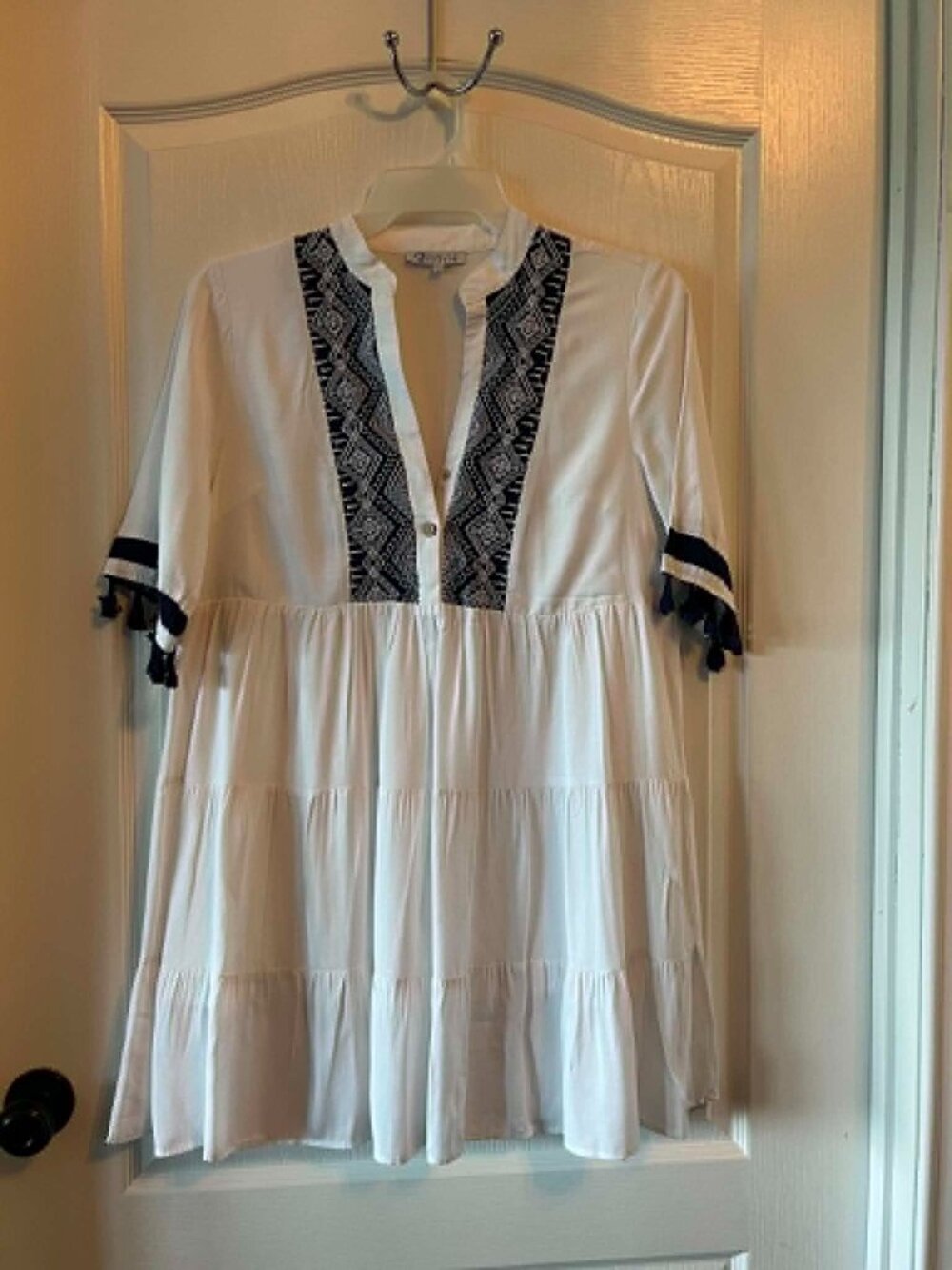 Collection by Cezelle Tiered Bohemian mini Dress size Small